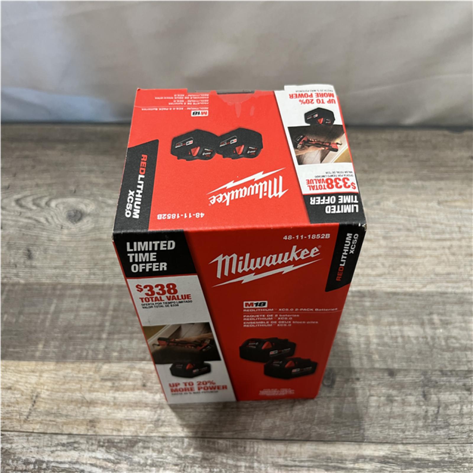 NEW - Milwaukee 18-Volt Lithium-Ion XC Extended Capacity 5.0 Ah Battery Pack (2-Pack)