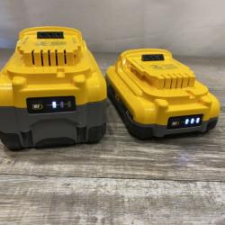 AS-IS DEWALT 20V XR Lithium-Ion Starter Pack with 8.0 Ah and 4.0 Ah Battery Packs and Charger