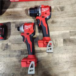 HOUSTON LOCATION - AS-IS M18 18V Lithium-Ion Brushless Cordless Compact Drill/Impact Combo Kit (2-Tool) W/(2) 2.0 Ah Batteries, Charger & Bag