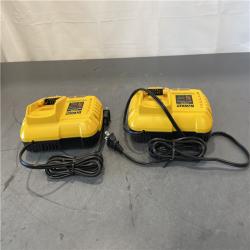 AS-IS - DeWalt 20V MAX / 60V MAX FLEXVOLT Lithium-Ion Fan Cooled Fast Battery Charger (Set of 2)