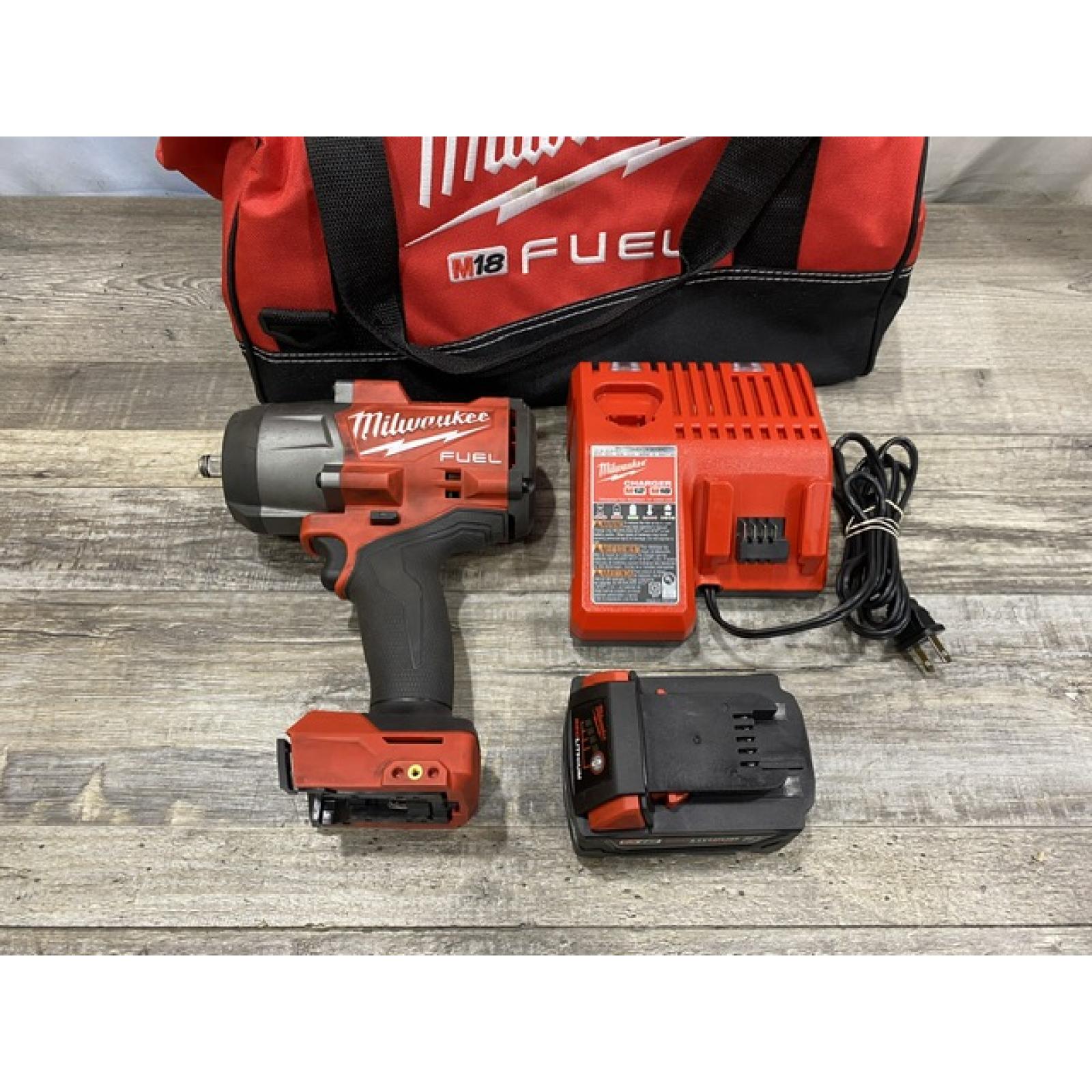 AS-IS Milwaukee FUEL 18V Lithium-Ion Brushless Cordless 1/2 in. Impact Wrench w/Friction Ring Kit