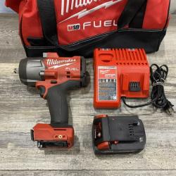 AS-IS Milwaukee FUEL 18V Lithium-Ion Brushless Cordless 1/2 in. Impact Wrench w/Friction Ring Kit