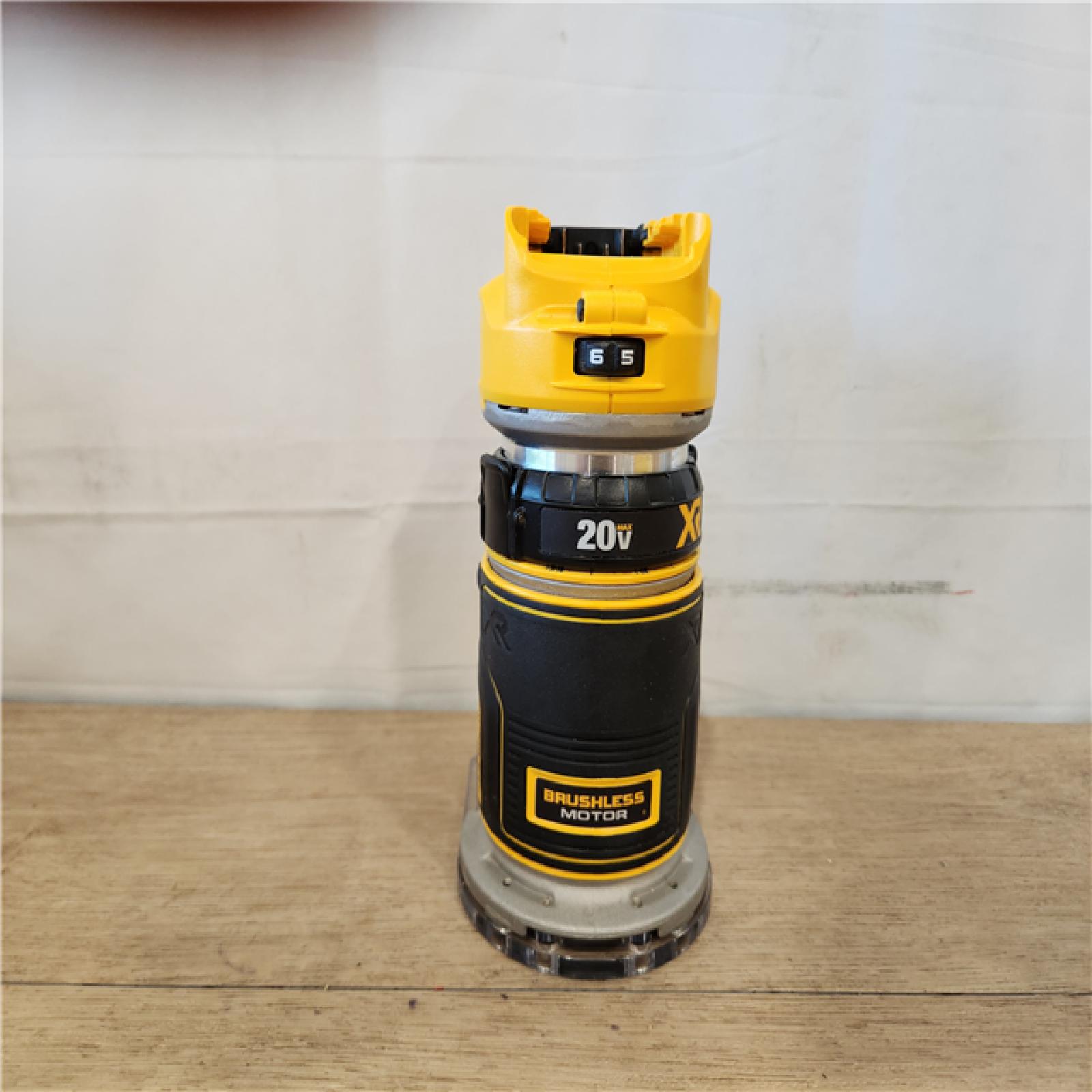 AS-IS- DEWALT 20V MAX XR Lithium-Ion Brushless Cordless Compact Router (Tool Only)