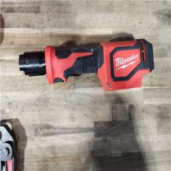 HOUSTON LOCATION - AS-IS Milwaukee M18 18V Lithium-Ion Cordless Short Throw Press Tool Kit with 3 PEX Crimp Jaws (2) 2.0 Ah Batteries and Charger