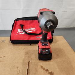 AS IS Milwaukee  M18 FUEL 18V Lithium-Ion Brushless Cordless 1/2 in. Impact Wrench w/Friction Ring Kit w/One 5.0 Ah Battery and Bag