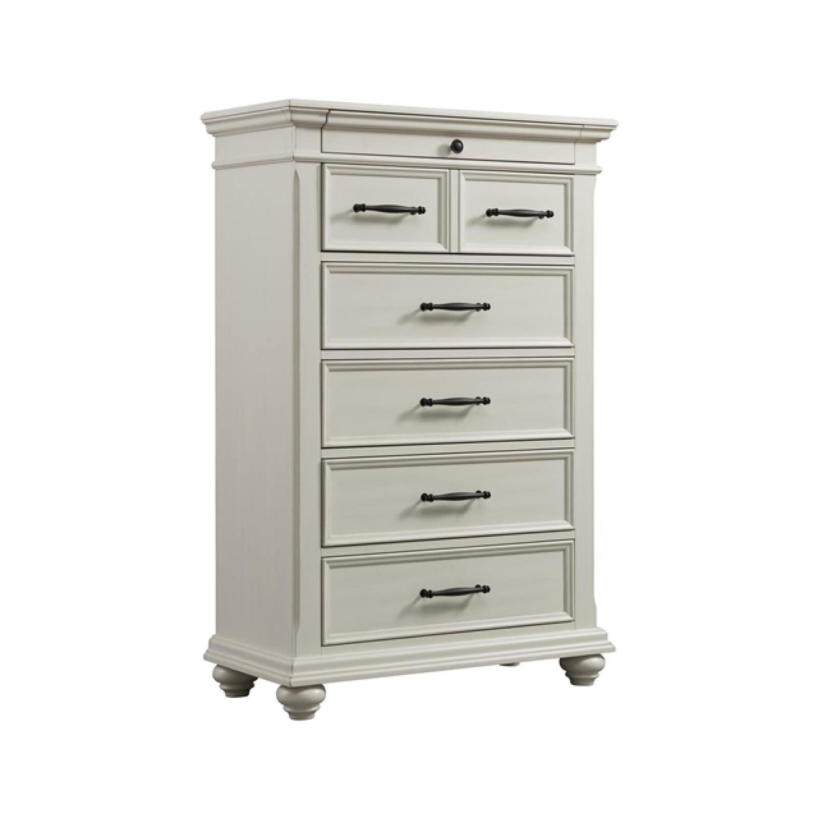 Phoenix NEW Brooks Antique White 6-Drawer 36 in. Wide Chest of Drawers