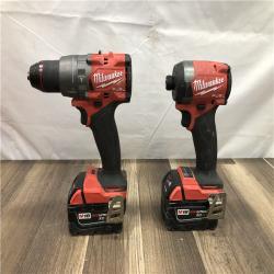 AS-IS Milwaukee FUEL 18V Lithium-Ion Brushless Cordless Hammer Drill and Impact Driver Combo Kit