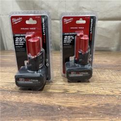 NEW - Milwaukee 12-Volt Lithium-Ion XC High Output 5.0 Ah Battery Pack (LOT OF 2)