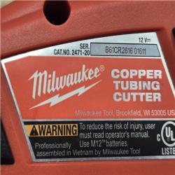 AS-IS Milwaukee 12V Lithium-Ion Cordless Copper Tubing Cutter (Tool-Only)