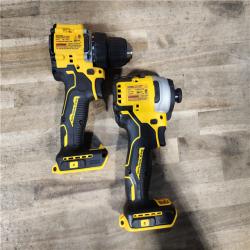 HOUSTON LOCATION - AS-IS Dewalt DCK225D2 20V MAX ATOMIC Brushless Compact Lithium-Ion 1/2 in. Cordless Drill Driver and 1/4 in. Impact Driver Combo Kit with 2 Batteries 2 Ah