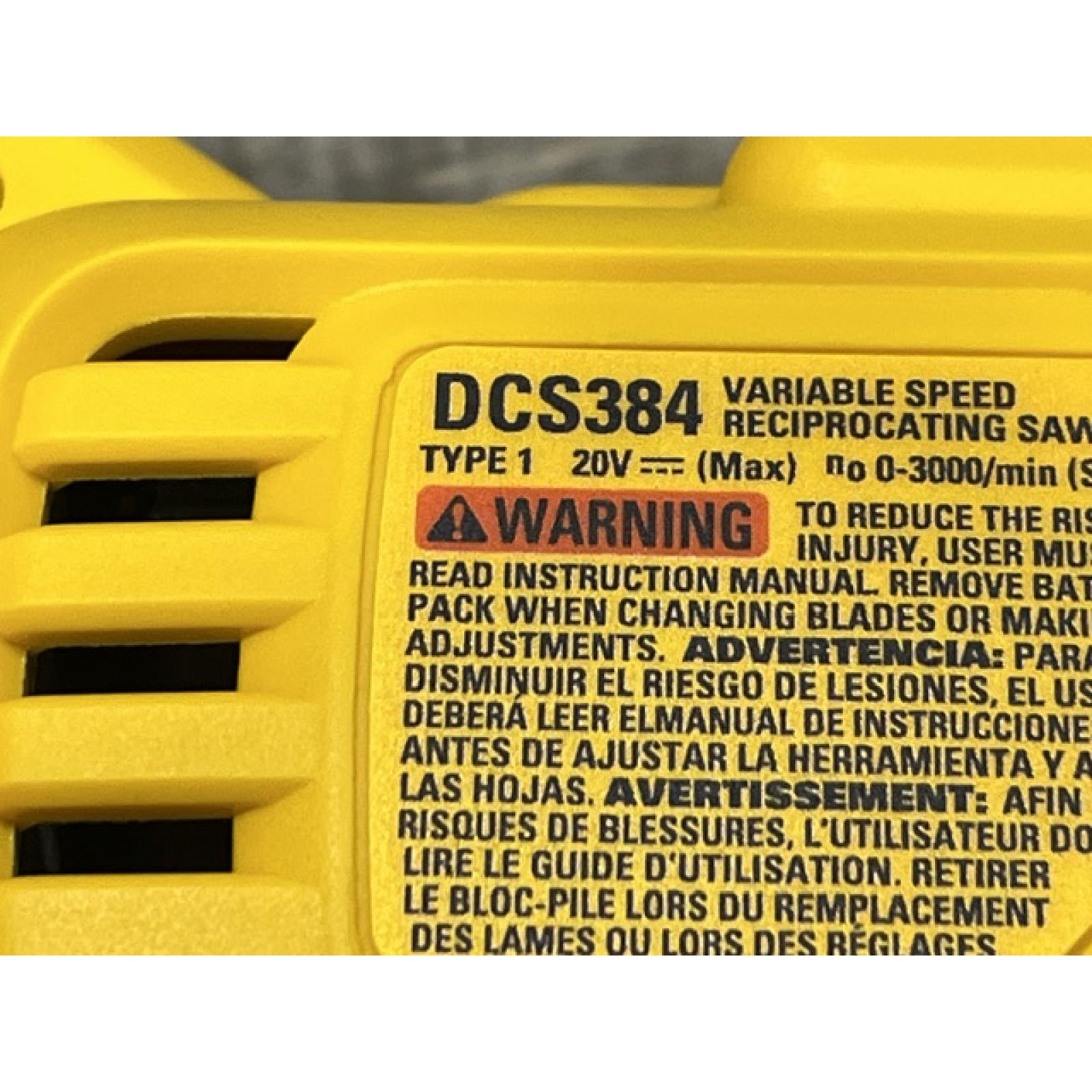 AS-IS DEWALT 20-Volt XR Cordless Reciprocating Saw (Tool Only)