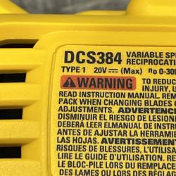AS-IS DEWALT 20-Volt XR Cordless Reciprocating Saw (Tool Only)