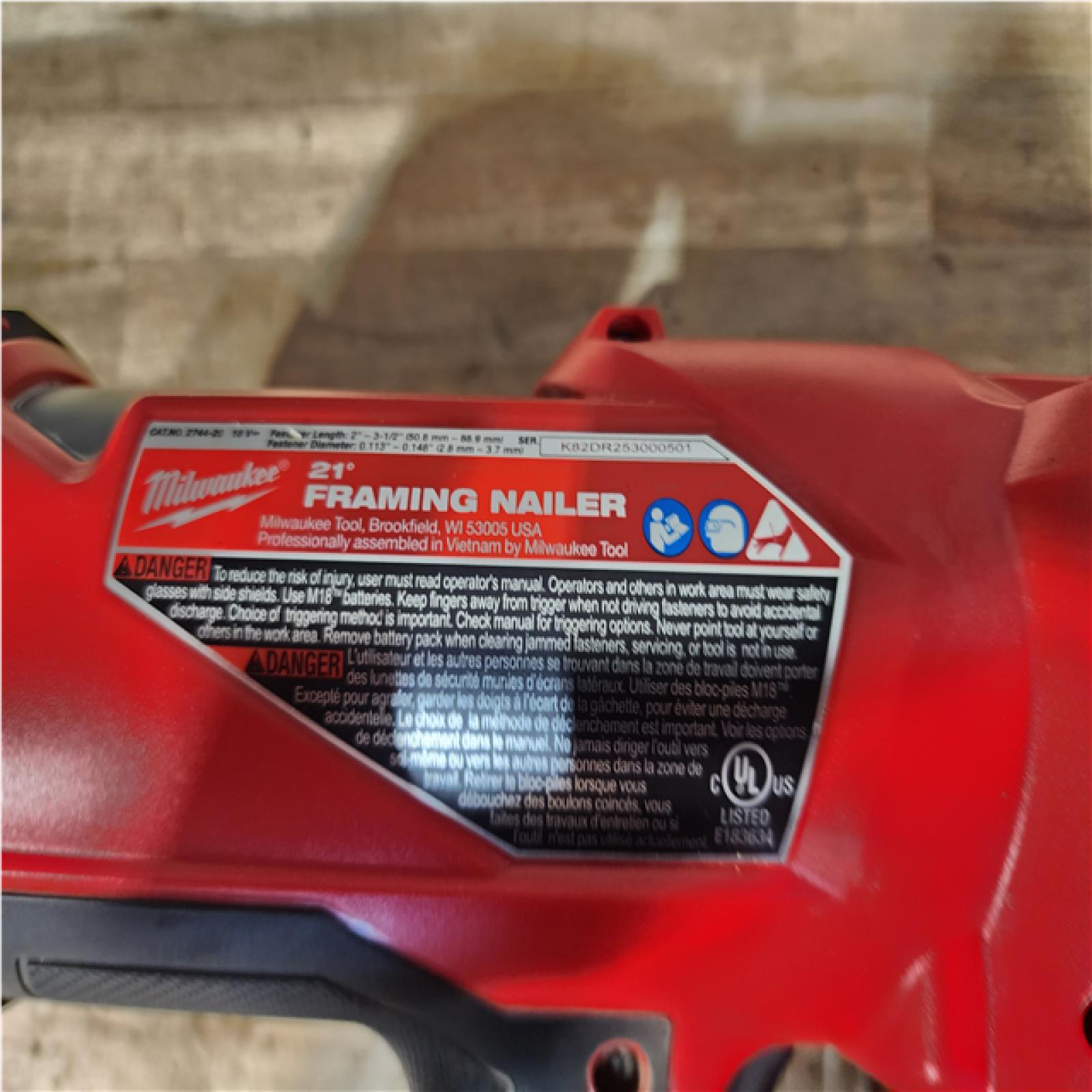 Houston Location AS-IS Milwaukee FUEL 3-1/2 in. 18-Volt 21-Degree Lithium-Ion Brushless Cordless Framing Nailer (Tool-Only)