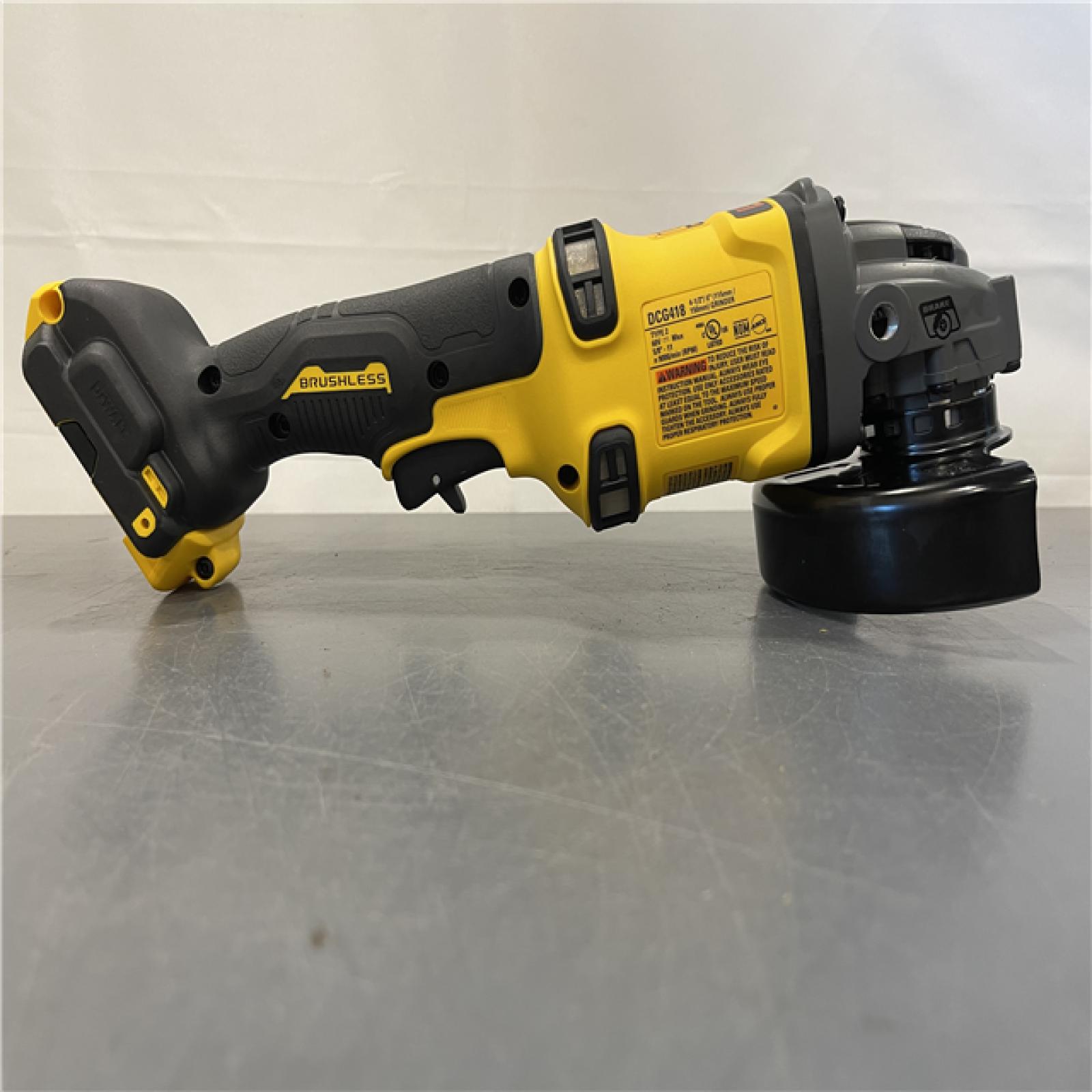 AS-IS - DEWALT 60V MAX Cordless Brushless 4.5 in. to 6 in. Small Angle Grinder with Kickback Brake (Tool Only)