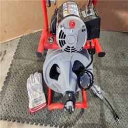 HOUSTON LOCATION - AS-IS RIDGID K-400 Drain Cleaning Snake Auger 120-Volt Drum Machine with C-32IW 3/8 in. X 75 Ft. Cable