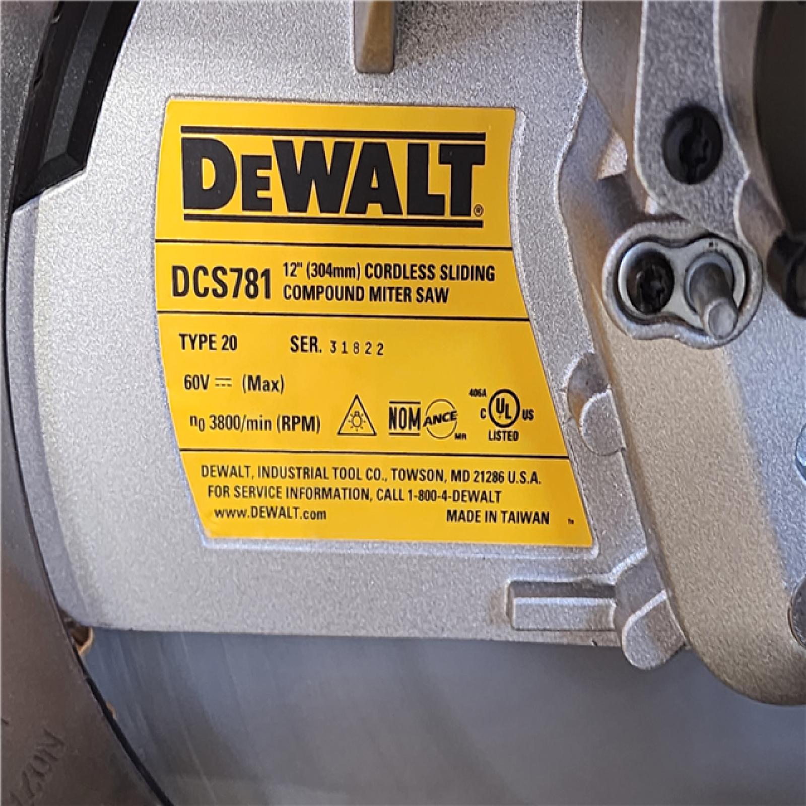 HOUSTON LOCATION - AS-IS DEWALT 60V Lithium-Ion 12 in. Cordless Sliding Miter Saw (Tool Only)