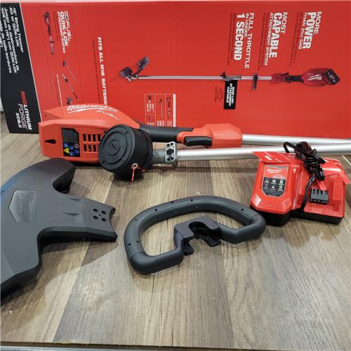 AS-IS  MILWAUKEE   M18 FUEL 18V 16 in. Brushless Cordless Battery Powered String Trimmer W/QUIK-LOK Attachment Capability & 8.0 Ah Battery