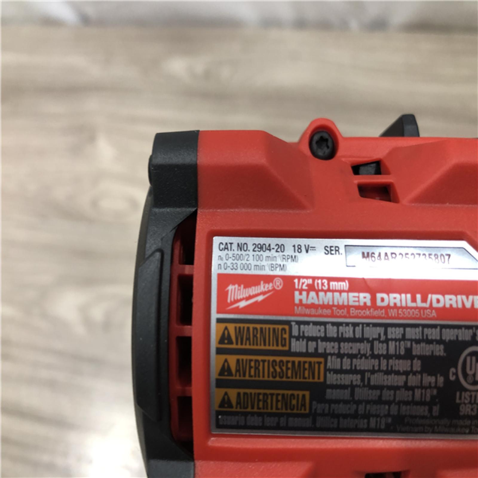 AS-IS Milwaukee FUEL 18V Lithium-Ion Cordless 1/2 in. Hammer Drill Driver Kit