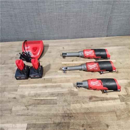 HOUSTON LOCATION - AS-IS MILWAUKEE 3 TOOL COMBO KIT W/ (2) BATTERY & CHARGER