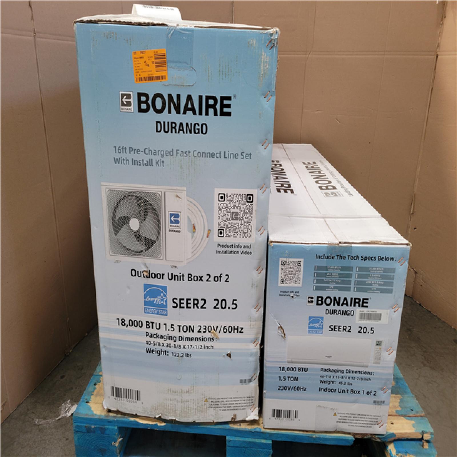 California NEW Bonaire Durango Split Air Conditioner (Damaged Boxes)