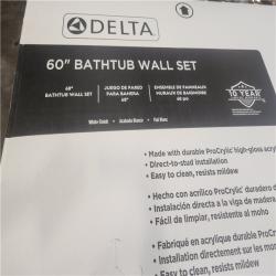 Phoenix Location NEW Delta Classic 400 60 in. W x 60 in. H x 32 in. D Three Piece Direct to Stud Tub Surround in High Gloss White Pallet (4 Total)