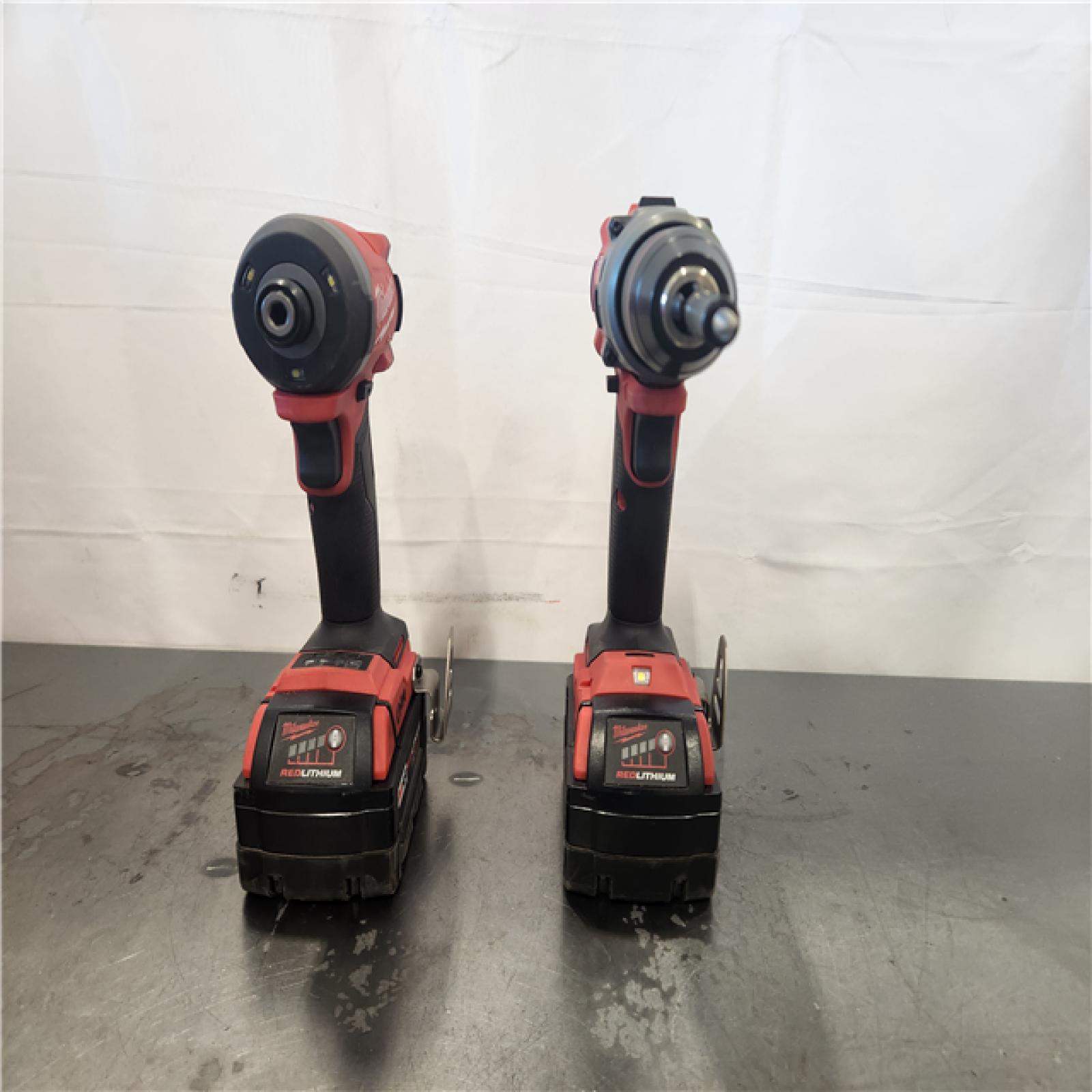 AS-IS- Milwaukee FUEL 18V Lithium-Ion Brushless Cordless Hammer Drill and Impact Driver Combo Kit