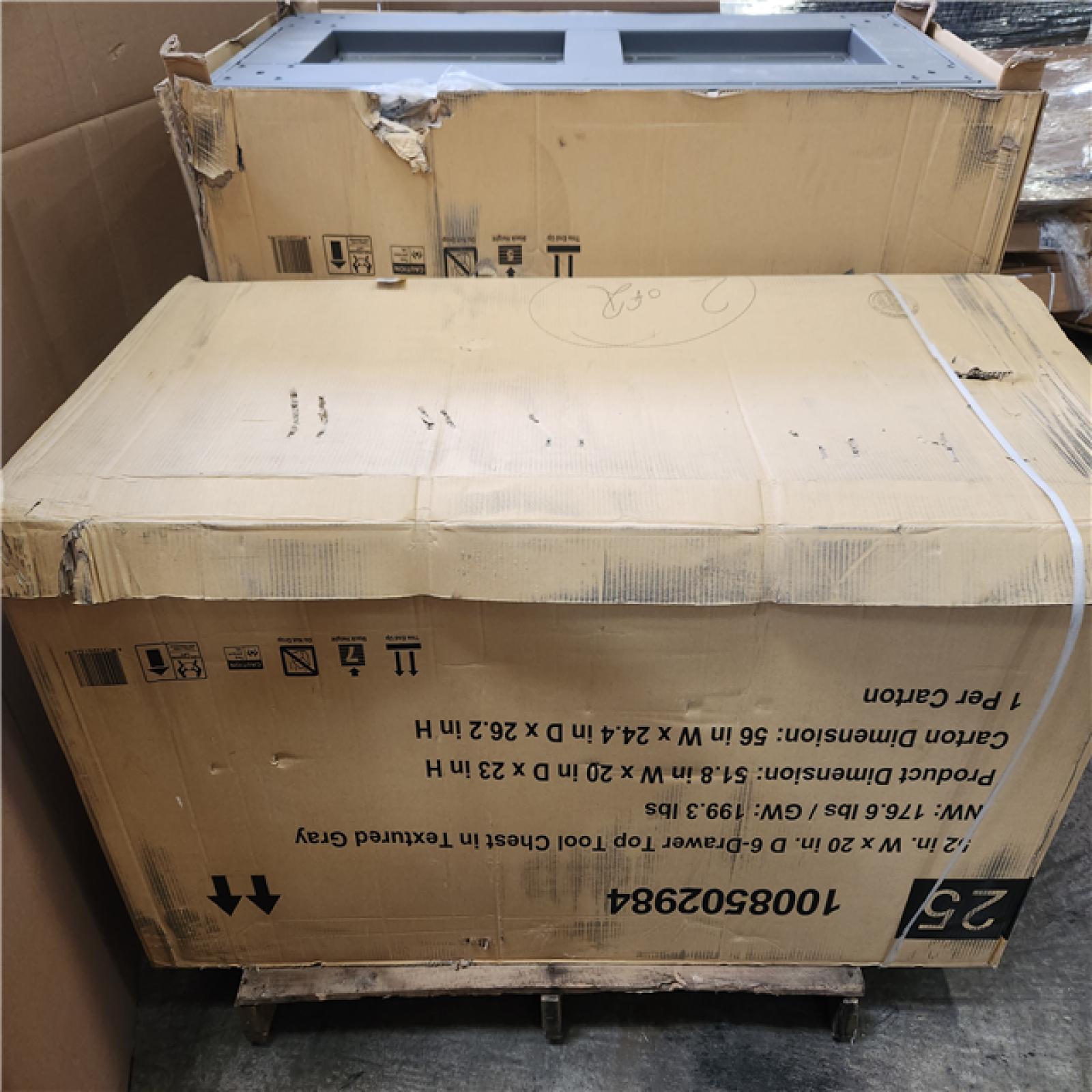 Phoenix AS-IS Husky Heavy-Duty 52 in. W 15-Drawer Matte Gray Steel Rolling Tool Chest Combo