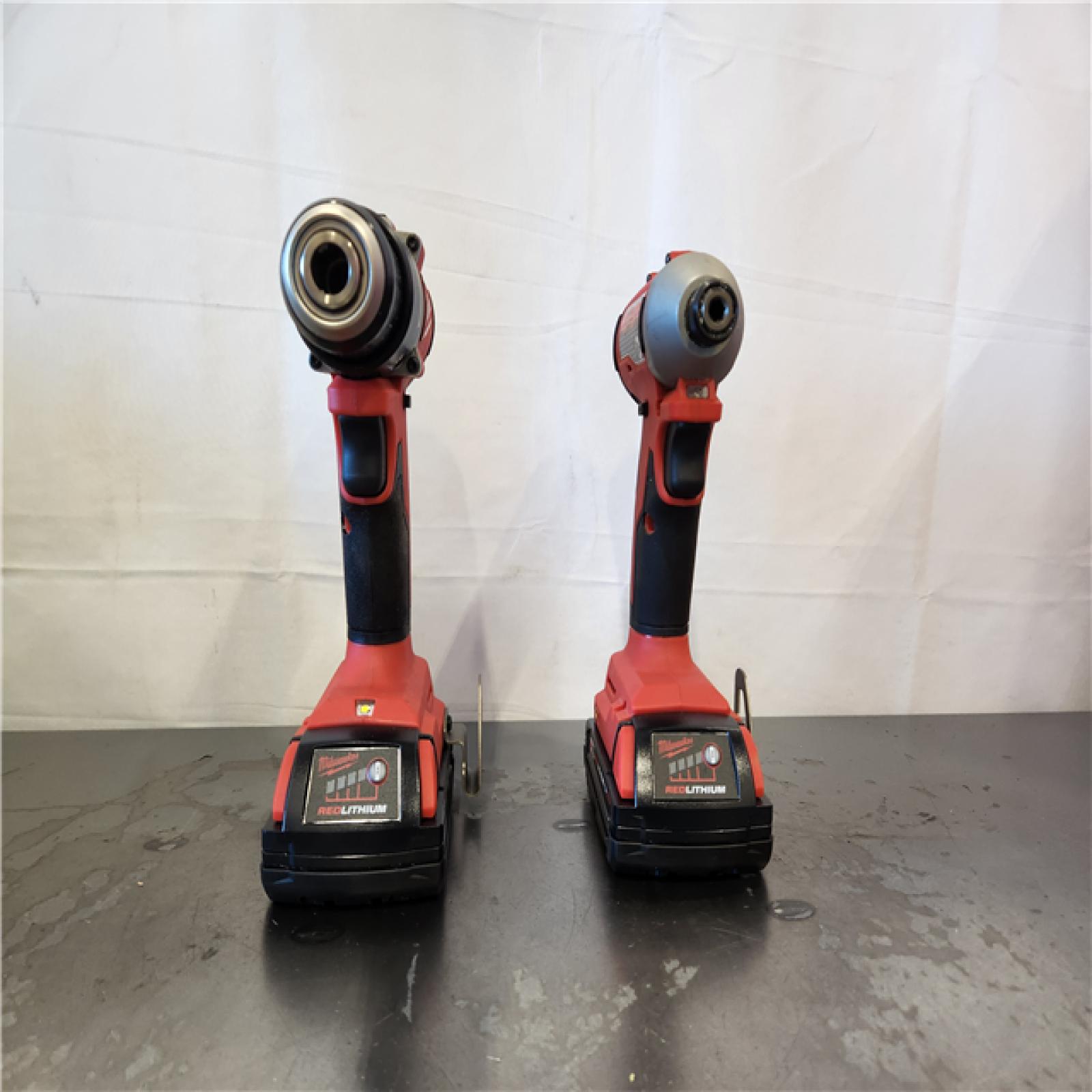 AS-IS- Milwaukee 18V Lithium-Ion Brushless Cordless Compact Drill/Impact Combo Kit