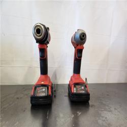 AS-IS- Milwaukee 18V Lithium-Ion Brushless Cordless Compact Drill/Impact Combo Kit