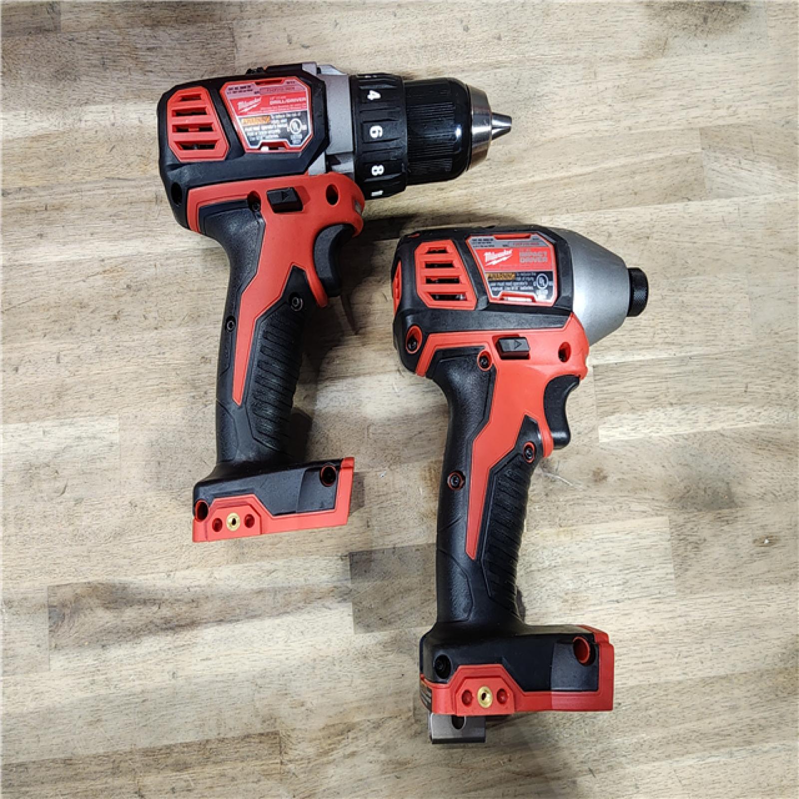 HOUSTON LOCATION - AS-IS Milwaukee 18V Cordless Brushed 2-Tool Drill/Driver and Impact Driver Kit