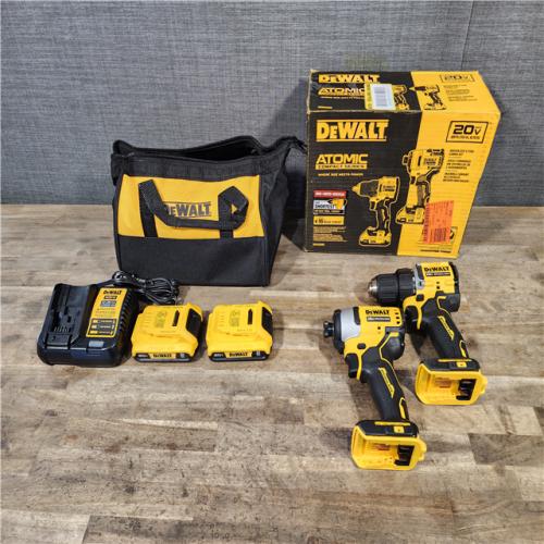 HOUSTON LOCATION - AS-IS Dewalt DCK225D2 20V MAX ATOMIC Compact Cordless Drill Driver and Impact Driver Combo Kit