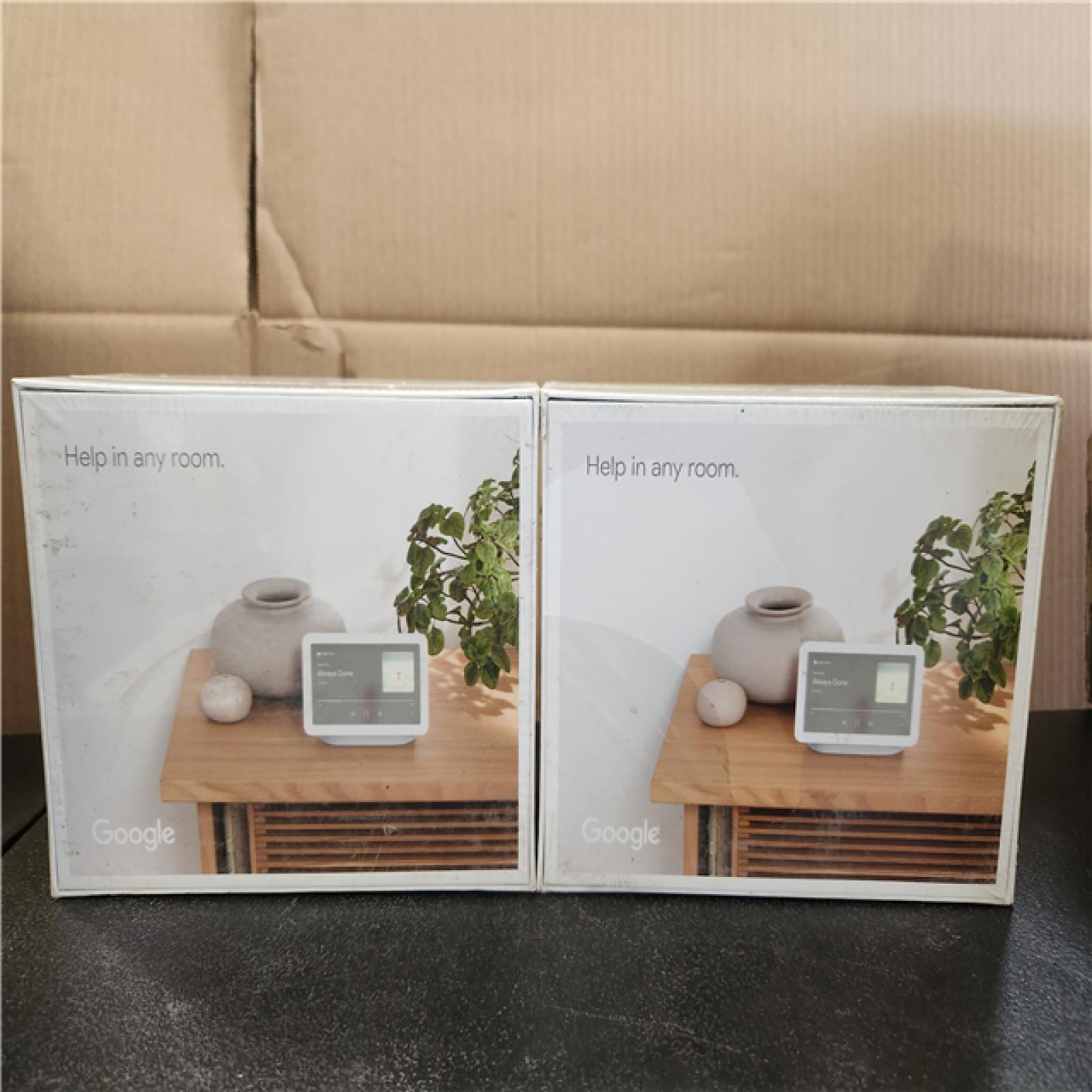 Phoenix NEW Google Nest Hub 2nd Gen - Smart Home Speaker and 7 in. Display with Google Assistant - Chalk 2-Pack (SEALED)