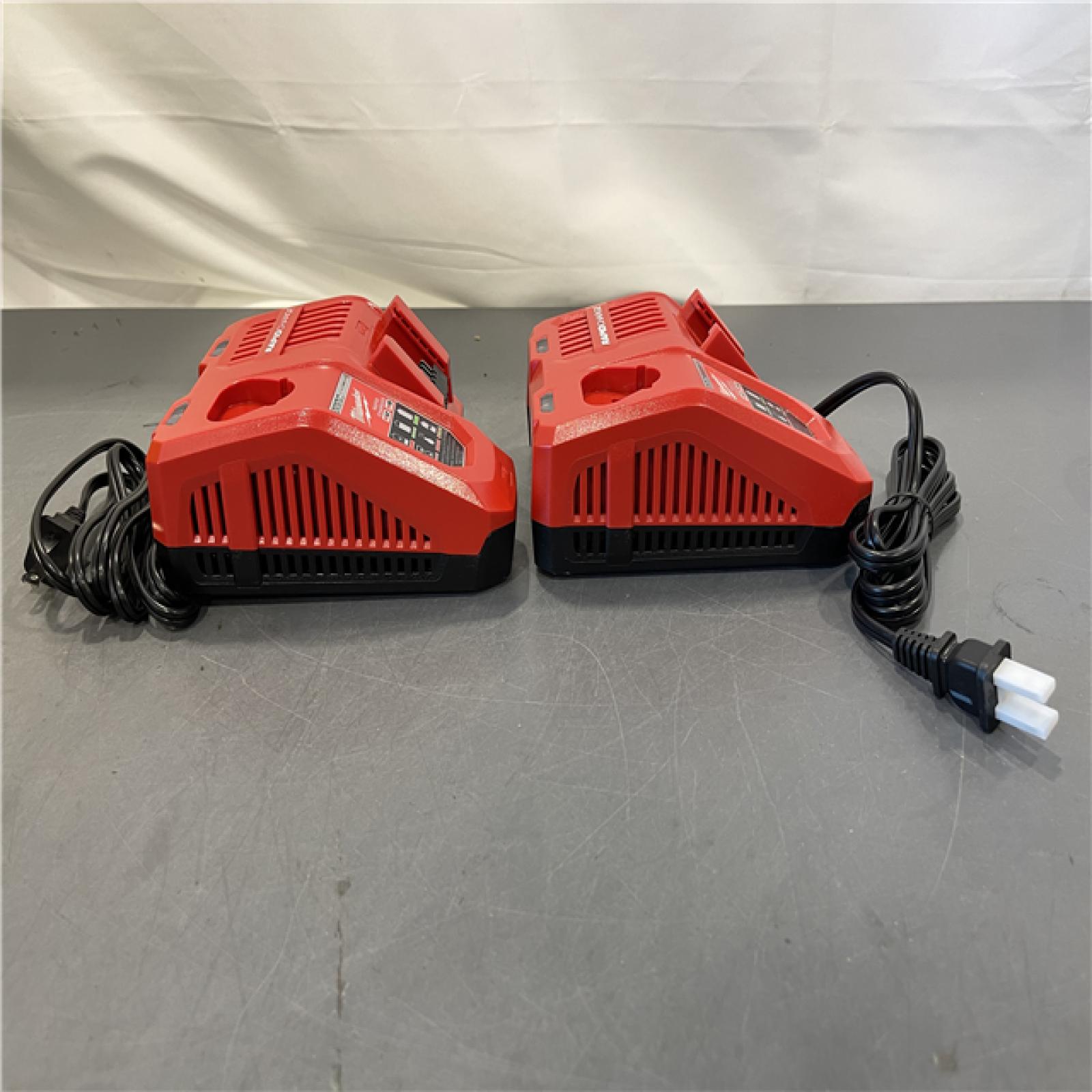 AS-IS - Milwaukee M12 and M18 12-Volt/18-Volt Lithium-Ion Multi-Voltage Rapid Battery Charger (Set of 2)
