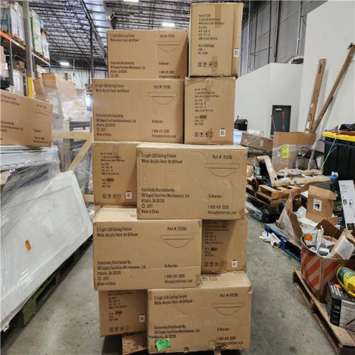 Phoenix Location 2-Light Ceiling Fixture White Acrylic Twist-On Diffuser (4-Per Box) Pallet (18 Boxes Total)