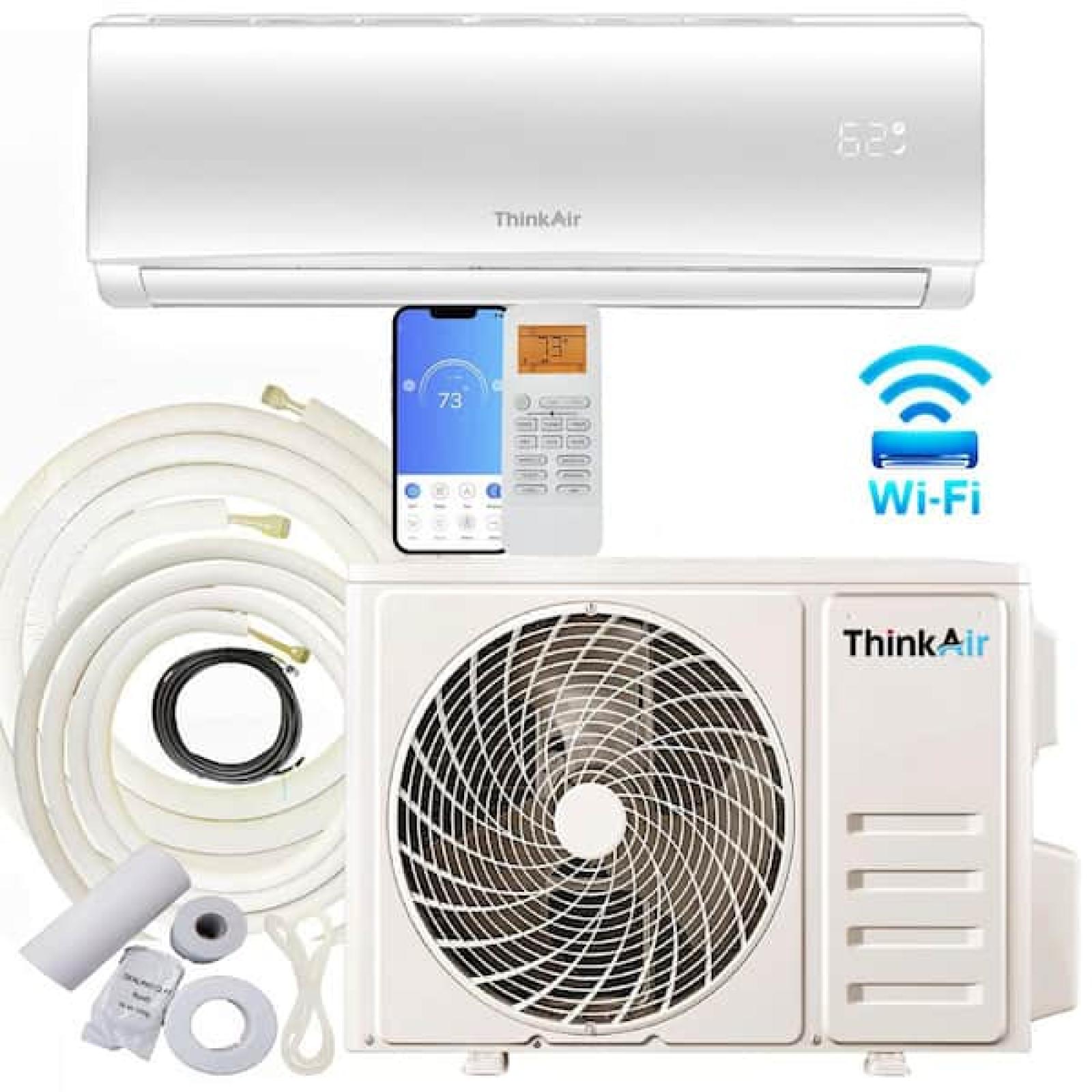 Phoenix NEW ThinkAir 18 000 BTU 17 SEER2  230-Volt  1000 sq. ft. Inverter Ductless Mini Split AC w/ Heat Pump  wi-fi  1.5 Ton  16 ft. Lineset