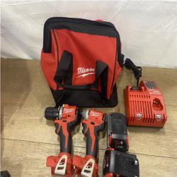 AS-IS Milwaukee 18-Volt Lithium-Ion Brushless Cordless Compact Hammer Drill/Impact Combo Kit