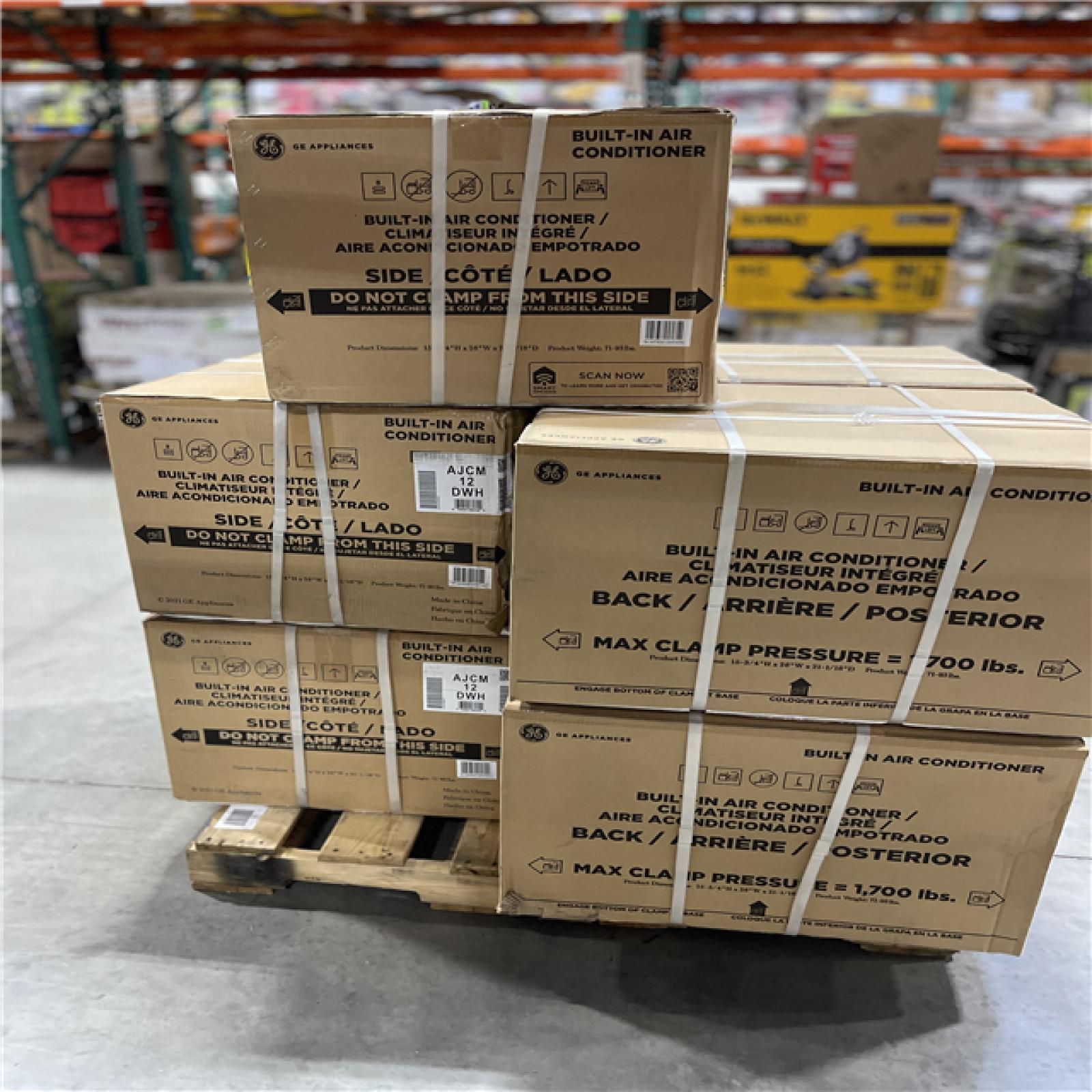 DALLAS LOCATION- NEW!- GE ENERGY STAR 12 000 BTU 230/208 V High Mount Through-The-Wall Cool-Only Air Conditioner  Wi-Fi  ADA PALLET (7 UNITS)