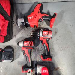 HOUSTON LOCATION - AS-IS (APPEARS LIKE NEW) M18 18V Lithium-Ion Cordless Combo Kit (5-Tool) with (2) Batteries, Charger and Tool Bag