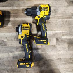 HOUSTON LOCATION - AS-IS DEWALT 20V MAX XR Hammer Drill and ATOMIC Impact Driver 2 Tool Cordless Combo Kit with (2) 4.0Ah Batteries, Charger, and Bag