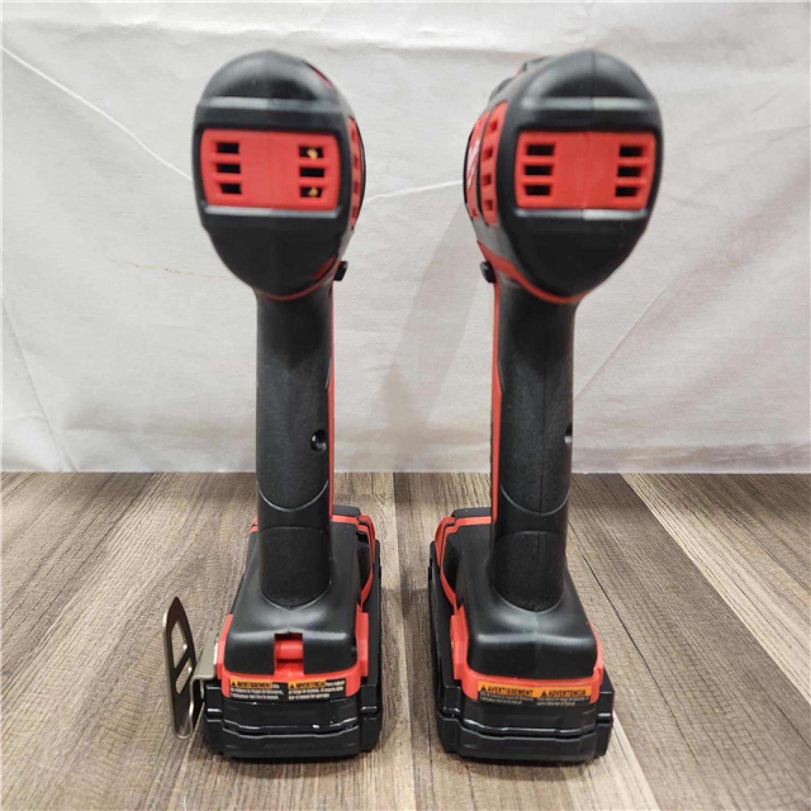 AS-IS- Milwaukee 18V Cordless Brushed 2-Tool Drill/Driver and Impact Driver Kit