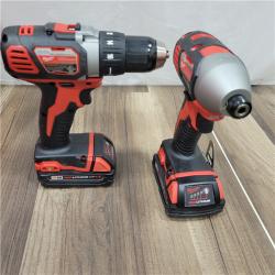 AS-IS  Milwaukee 18V Cordless Brushed 2 Tool Drill/Driver and Impact Driver Kit