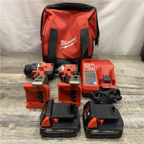 AS-IS Milwaukee 18V Lithium-Ion Brushless Cordless Compact Drill/Impact Combo Kit