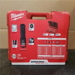 Phoenix NEW Milwaukee SHOCKWAVE 3/8 in. Drive SAE and Metric 6 Point Impact Socket Set (43-Piece)