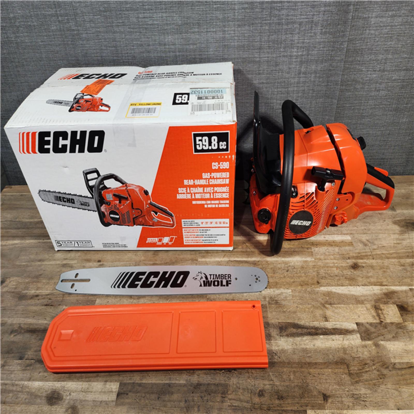 HOUSTON LOCATION - AS-IS (APPEARS LIKE NEW) ECHO 20 in. 59.8 Cc Gas 2-Stroke Rear Handle Chainsaw