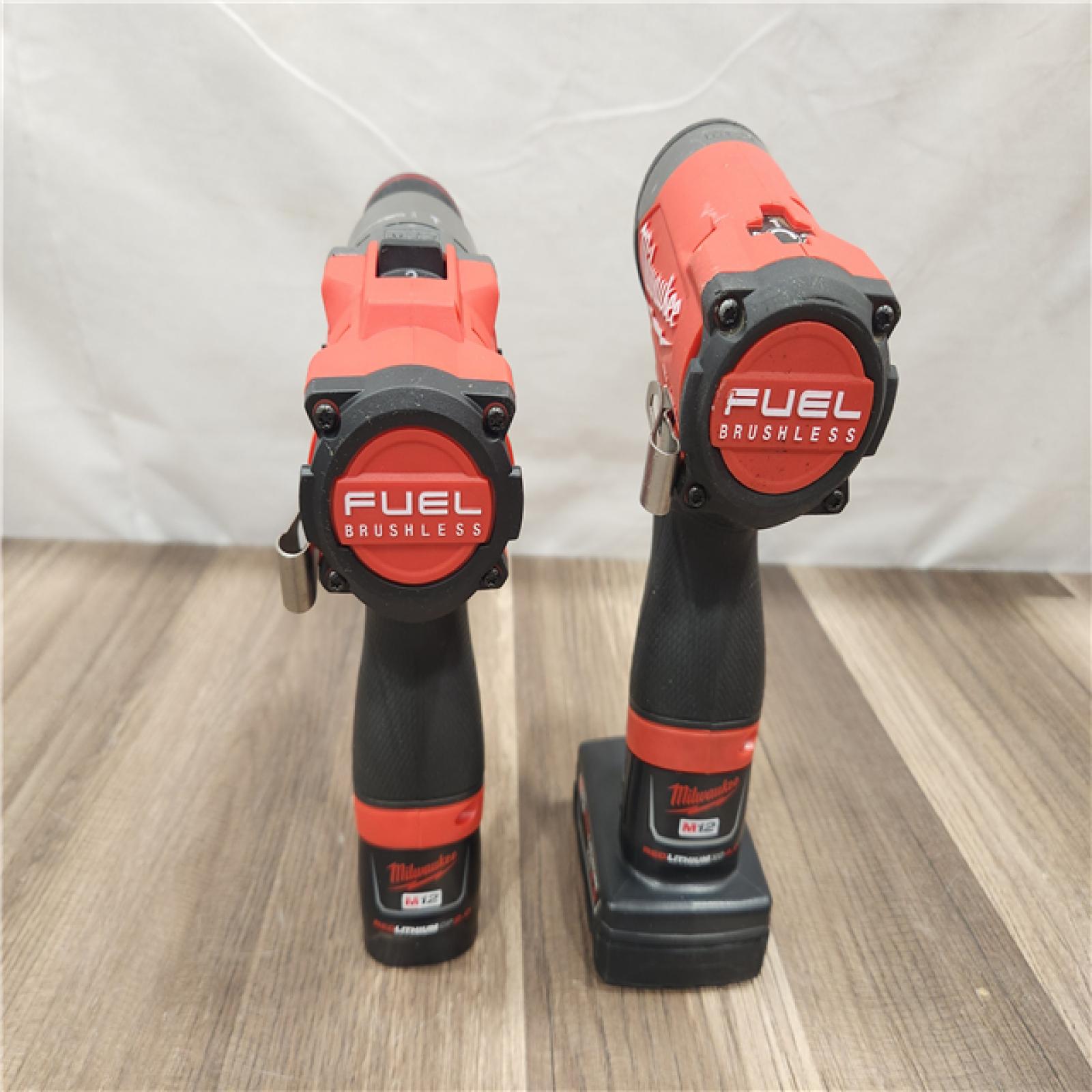AS-IS- Milwaukee 12V Brushless Hammer Drill and Impact Driver Combo Kit