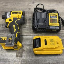 AS-IS DEWALT 20V MAX XR Lithium-Ion Brushless Cordless 3-Speed High Torque 1/4 in. Impact Driver Kit