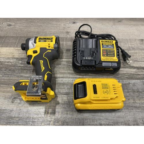 AS-IS DEWALT 20V MAX XR Lithium-Ion Brushless Cordless 3-Speed High Torque 1/4 in. Impact Driver Kit