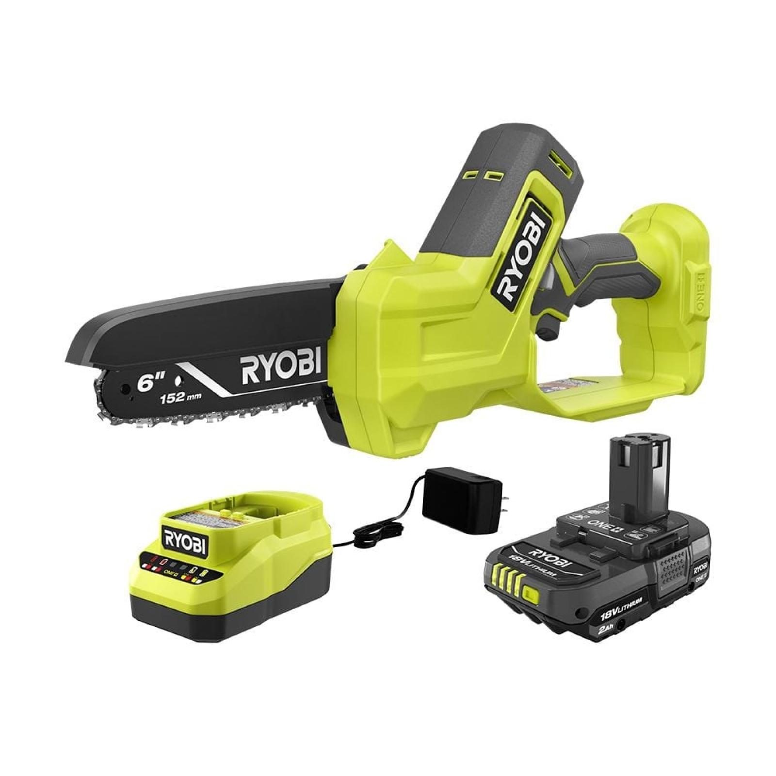 NEW!  18V 6 in. Cordless Battery Compact Pruning Mini Chainsaw with 2.0 Ah Battery and Charger