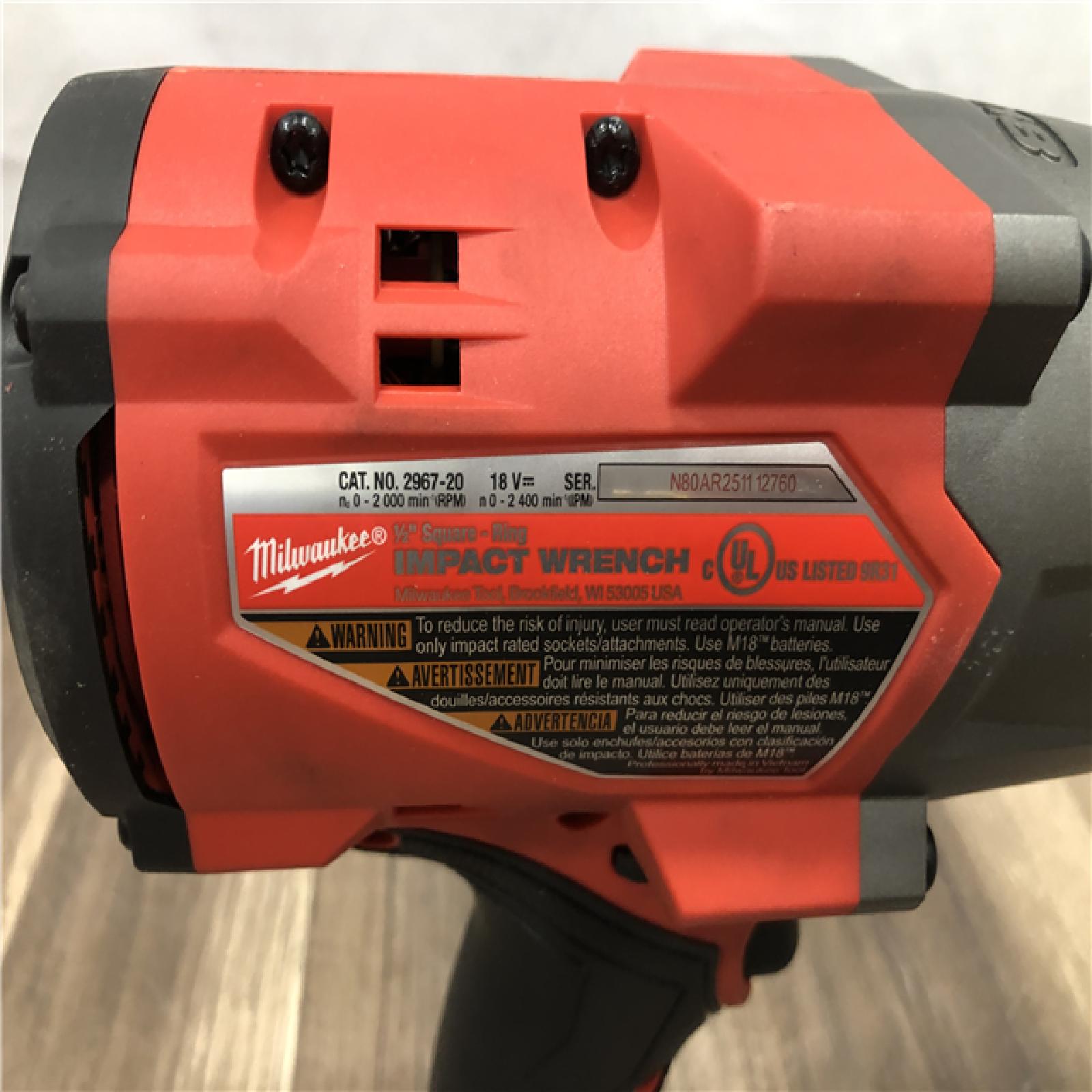 AS-IS Milwaukee FUEL 18V Lithium-Ion Brushless Cordless 1/2 in. Impact Wrench with Friction Ring (Tool-Only)