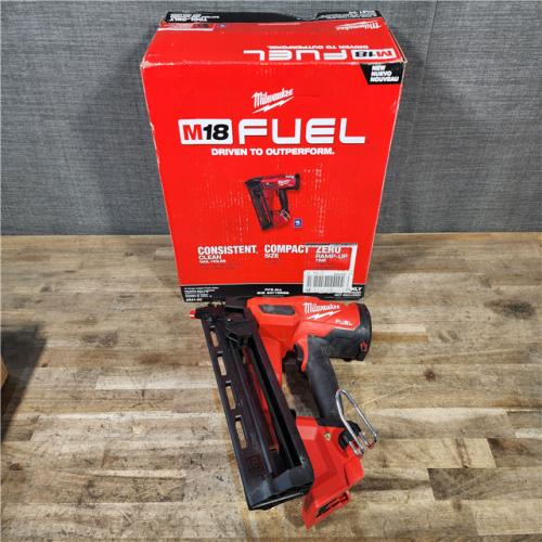 HOUSTON LOCATION - AS-IS Milwaukee M18 FUEL 18-Volt Lithium-Ion Brushless Cordless Gen II 16-Gauge Angled Finish Nailer (Tool-Only)